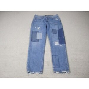 BDG Urban Outfitters Jeans Womens‎ 30 Blue Dad Slim Taper Fit Patchwork Hi Rise
